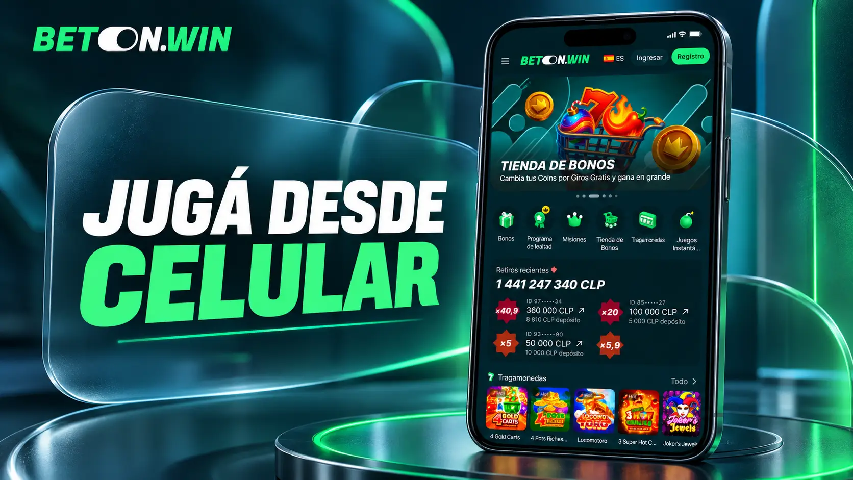 Jugá desde el celular con BetOnWin App